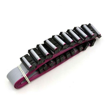 Câble Ruban 16 Pins - Longueur 20 Cm, Pas 2.54 Mm, Gaine Grise Silicone