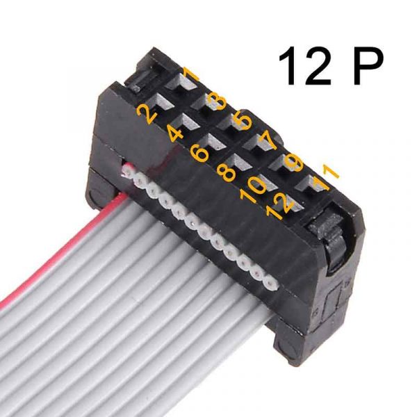 28 AWG 12 Pin Ribbon Cable IDC Connector