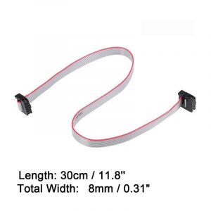 8 Pin Flat Ribbon Cable IDC Connector 30cm