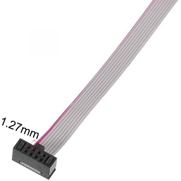 2Pcs 8 Pin 8Pin 1 ft environ 0.30 m 2.54 mmpitch 28AWG IDC Flat Ribbon Câble avec ligne rouge