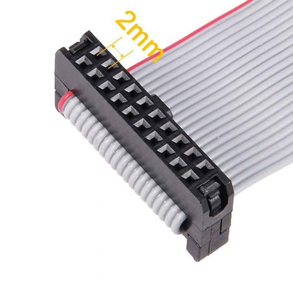 5Pcs 2mm Pitch 2x10 Pin 20 Pin 20 Wire IDC Flat Ribbon Cable With Length 15CM 