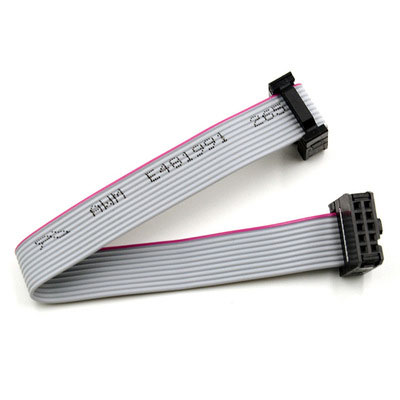 2.54mm Pitch Grey Flat Ribbon Cable 10 Pin