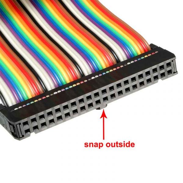 40 Pin IDC Rainbow Ribbon Cable 2.54mm