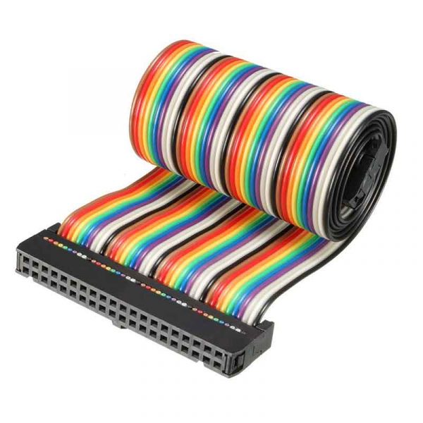 40 Pin Flat Rainbow Ribbon Cable 28AWG