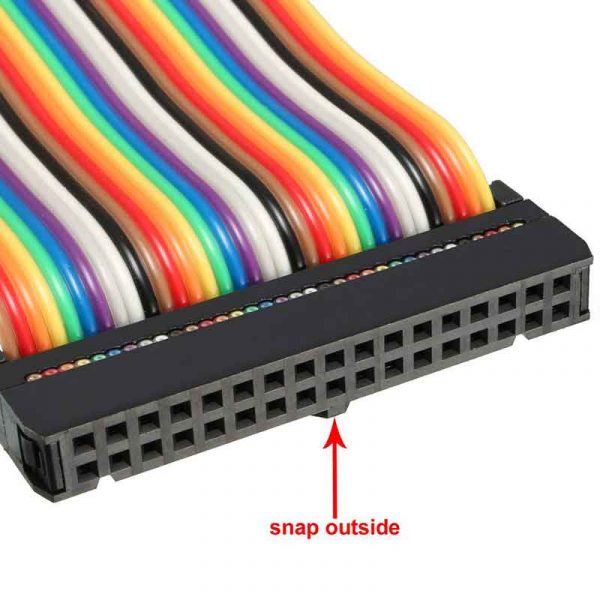 IDC 34 Pins Wire Flat Rainbow Ribbon Cable