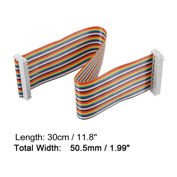 40 Pins Flat Multicolored Rainbow Ribbon Cable
