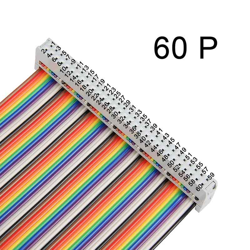 60 Pin GPIO Rainbow Ribbon Cable UL2651 - ECOCABLES