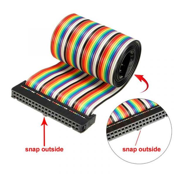 40 Pin IDC Rainbow Ribbon Cable 2.54mm