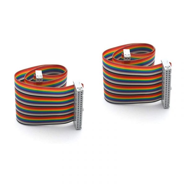 40 Way 40 Pin Flat Color Rainbow Ribbon IDC Cable – Unbranded – For Electronics Projects