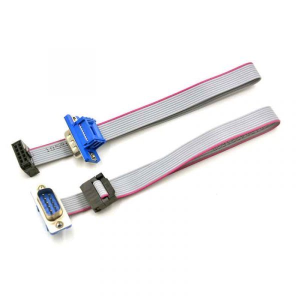 Male DB9 Pin To 10 Pin Flat Ribbon Cable