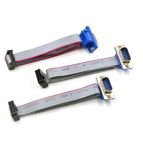 Male DB9 Pin To 10 Pin Flat Ribbon Cable