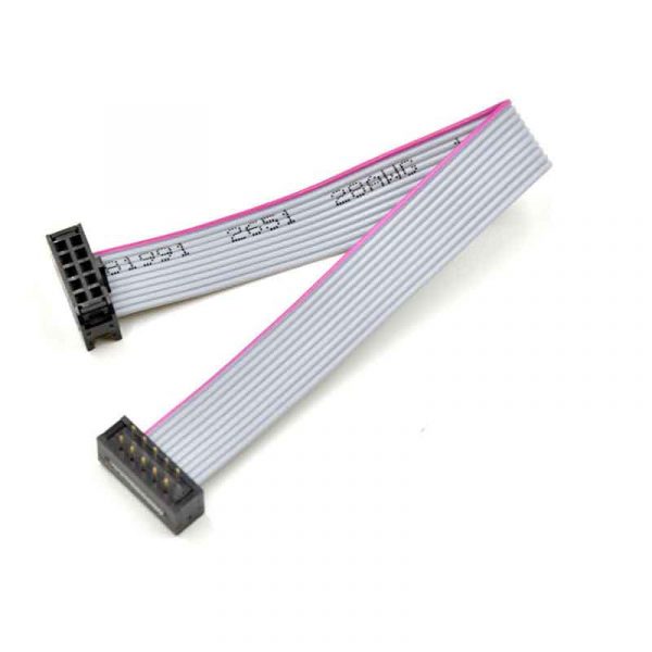 2pcs FC10P 10Pin Arduino DIY IDC Socket Extension Flat Ribbon Cable Wire 30cm 