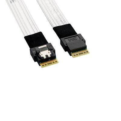 thumbnail image 2 of 3M SlimSAS SFF-8654 ST-ST 74pin 85ohm X8 31AWG 1.0m Twin Axial Cable – USA Made 2 of 4