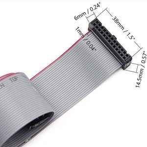 IDC 26 Pin Ribbon Cable Gray Wire