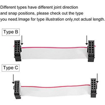 Uxcell FC16P 50cm IDC 16-Pin Hard Drive Extension Flat Ribbon Cable For Motherboard